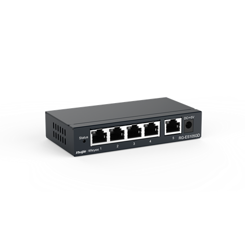 Ruijie Reyee RG-ES105GD – 5-portno neupravljano Gigabit stikalo – dodatna slika 2 Ruijie Reyee RG-ES105GD – 5-portno neupravljano Gigabit stikalo – dodatna slika 2