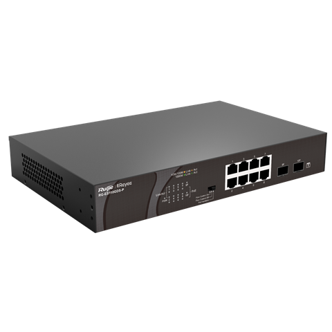 Ruijie Reyee RG-ES110GDS-P – 8-portno Gigabit PoE+ stikalo, 120 W – dodatna slika 1 Ruijie Reyee RG-ES110GDS-P – 8-portno Gigabit PoE+ stikalo, 120 W – dodatna slika 1