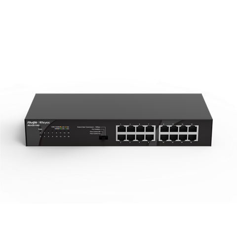 Ruijie Reyee RG-ES116G – 16-portno neupravljano Gigabit stikalo – dodatna slika 1 Ruijie Reyee RG-ES116G – 16-portno neupravljano Gigabit stikalo – dodatna slika 1