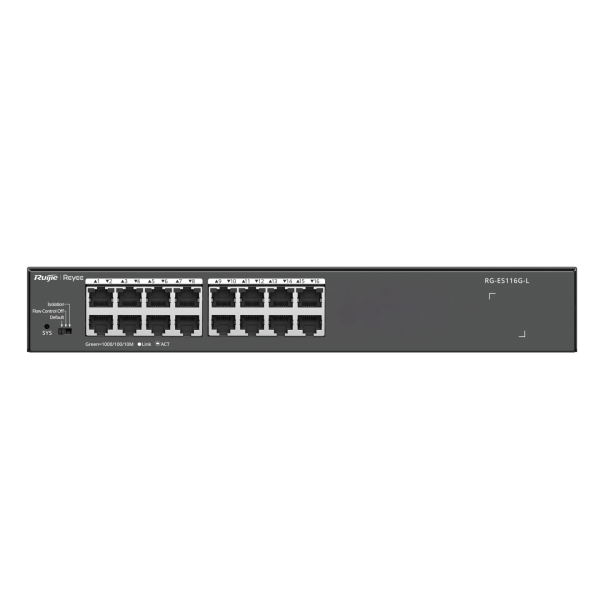 Ruijie Reyee RG-ES116G-L – 16-portno Gigabit neupravljano stikalo – dodatna slika 1 Ruijie Reyee RG-ES116G-L – 16-portno Gigabit neupravljano stikalo – dodatna slika 1