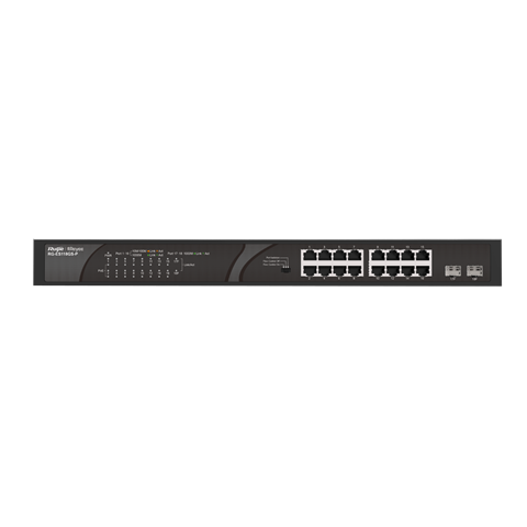 Ruijie Reyee RG-ES118GS-P – 16-portno Gigabit PoE+ stikalo, 247 W