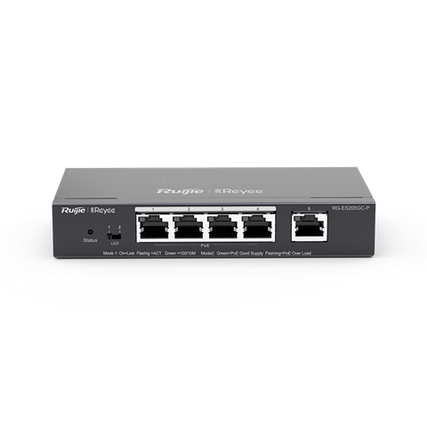Ruijie Reyee IP Surveillance Switch RG-ES205GC Ruijie Reyee RG-ES205GC – 5-portno gigabitno pametno stikalo