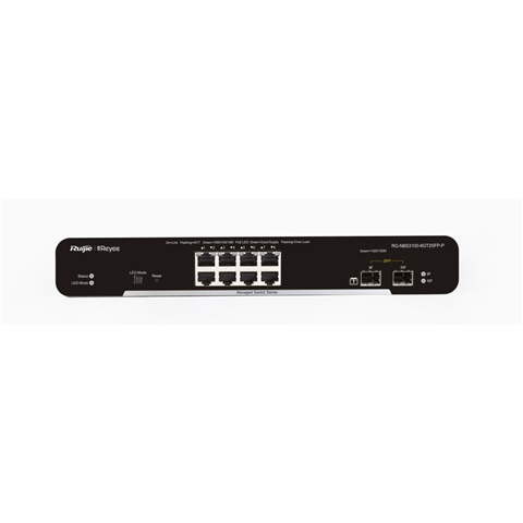 Ruijie Reyee Gigabit Layer 2 Cloud Managed PoE Switch RG-NBS3100-8GT2SFP-P Ruijie Reyee RG-NBS3100-8GT2SFP-P – upravljano Layer 2 stikalo s PoE+