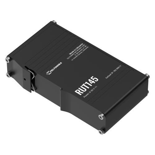 Teltonika RUT145 industrial Ethernet router with RS485 Teltonika RUT145 – industrijski Ethernet/Wi‑Fi usmerjevalnik z RS485