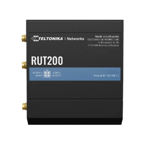 Teltonika industrial cellular router RUT200 Teltonika RUT200 – industrijski 4G LTE usmerjevalnik z Wi‑Fi