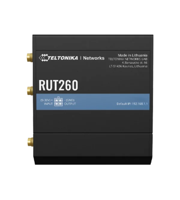 Teltonika industrial LTE CAT6 cellular router RUT260 Teltonika RUT260 – industrijski LTE Cat 6 usmerjevalnik z WAN failover