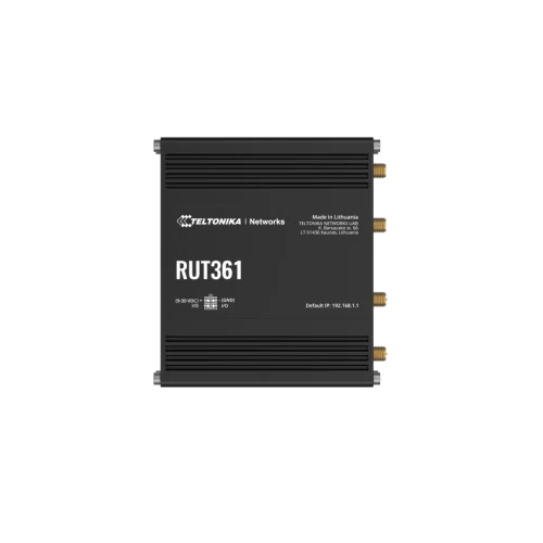 Teltonika LTE CAT6 industrial cellular router RUT361 Teltonika RUT361 – industrijski LTE Cat 6 usmerjevalnik do 300 Mb/s
