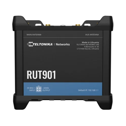 Teltonika industrial cellular router RUT901 Teltonika RUT901 – industrijski mobilni usmerjevalnik z RutOS in RMS
