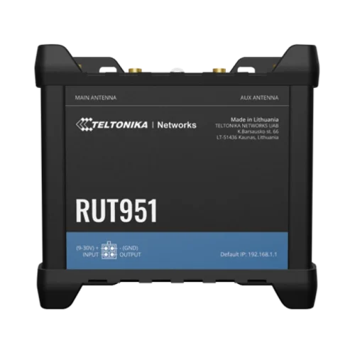 Teltonika industrial cellular router RUT951 Teltonika RUT951 – industrijski Dual SIM mobilni usmerjevalnik z Wi‑Fi
