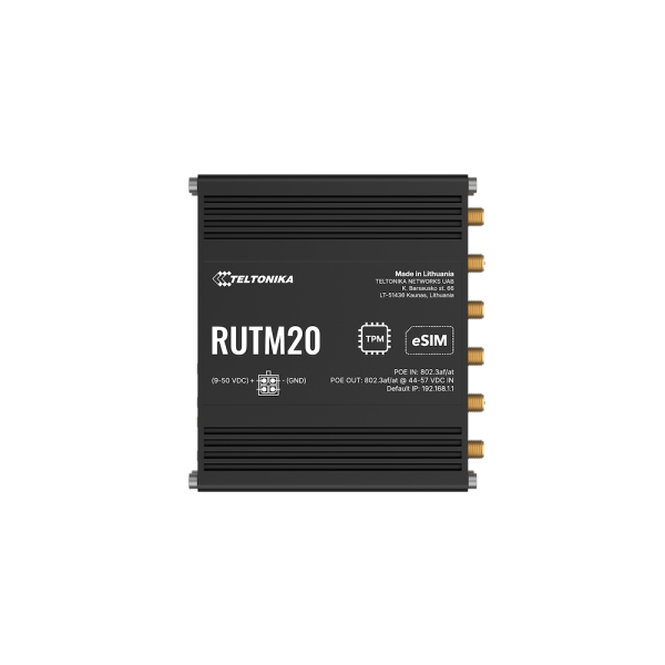 Teltonika compact 5G router RUTM20 Teltonika RUTM20 – kompaktni globalni 5G usmerjevalnik s PoE in eSIM