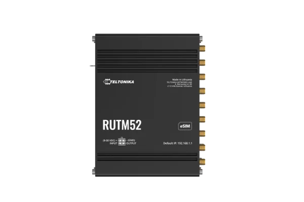 Teltonika industrial dual 5G router RUTM52 Teltonika RUTM52 – industrijski Dual 5G Multi-WAN usmerjevalnik