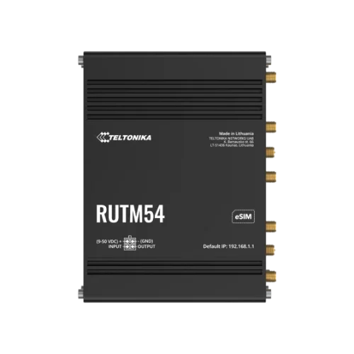 Teltonika 5G Router RUTM54 Teltonika RUTM54 – 5G Dual SIM/eSIM usmerjevalnik s 5× Gigabit Ethernet