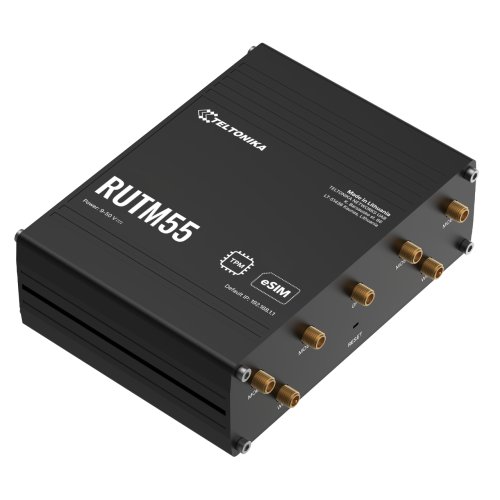 Teltonika 5G Industrial Router RUTM55 Teltonika RUTM55 – industrijski 5G usmerjevalnik z RS232/RS485