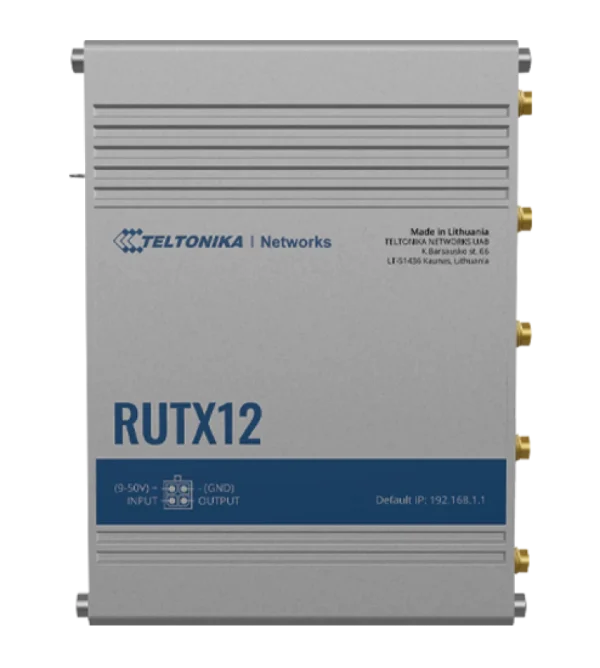 Teltonika dual LTE CAT 6 industrial cellular router RUTX12 Teltonika RUTX12 – industrijski Dual LTE Cat 6 usmerjevalnik