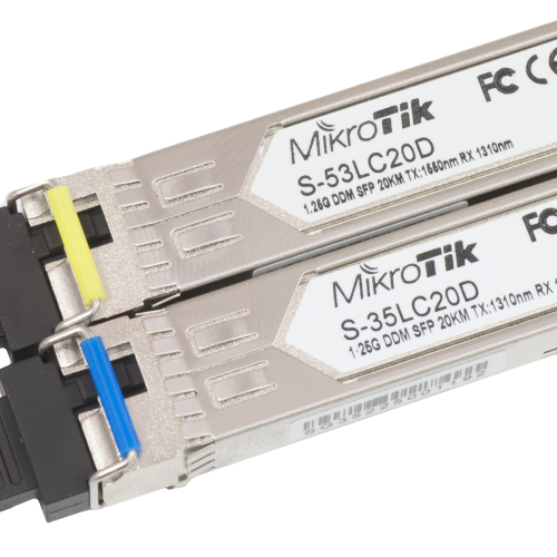Mikrotik S-3553LC20D MikroTik S-3553LC20D – komplet dveh SFP modulov 1,25G za 20 km