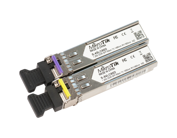 MikroTik S-4554LC80D – par 1,25G SFP modulov za 80 km