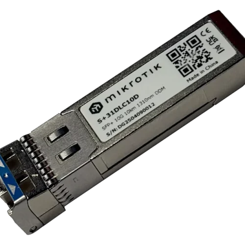 Mikrotik 10G SFP+ optical module S+31DLC10D MikroTik S+31DLC10D – 10G SFP+ Single-Mode modul do 10 km