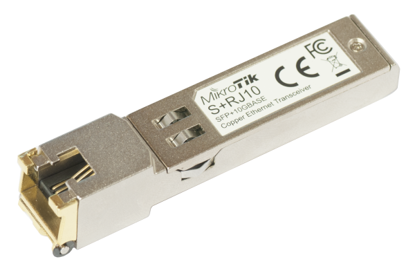 Mikrotik S+RJ10 MikroTik S+RJ10 – RJ45 modul do 10 Gbps