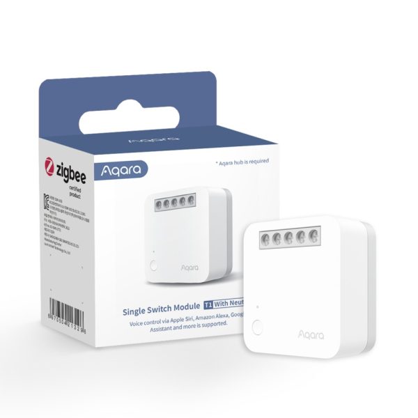 Aqara Single Switch Module T1 - With Neutral Aqara Single Switch Module T1 – modul stikala z nevtralnim vodnikom