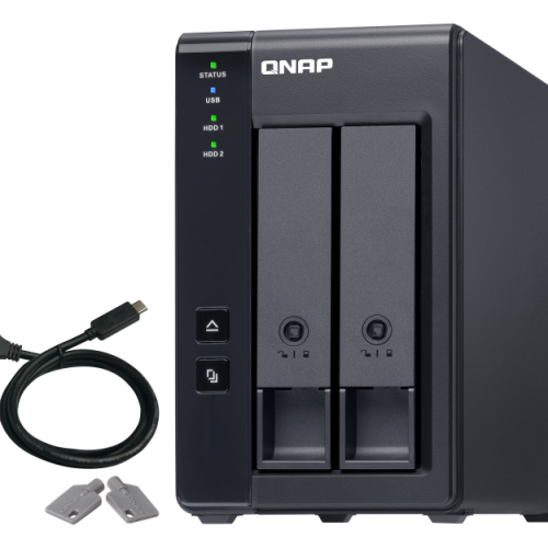 QNAP Direct Attached Storage TR-002 QNAP TR-002 – 2-režna USB Type-C DAS enota s strojno RAID podporo