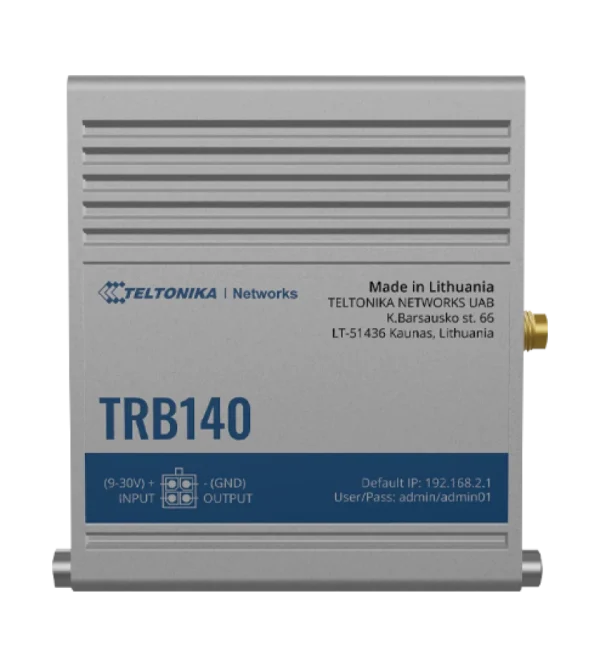Teltonika industrial rugged LTE gateway TRB140 Teltonika TRB140 – industrijski LTE Cat 4 IoT prehod z Gigabit Ethernetom