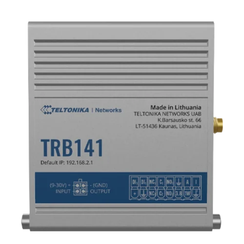 Teltonika industrial rugged GPIO LTE gateway TRB141 Teltonika TRB141 – industrijski LTE Cat 1 prehod z GPIO in micro USB
