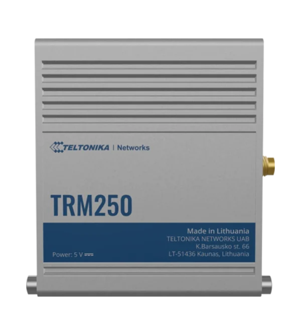 Teltonika industrial cellular modem TRM250 Teltonika TRM250 – industrijski USB LTE Cat‑M1/NB‑IoT/EGPRS modem