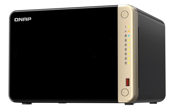 QNAP NAS TS-664-4G QNAP TS-664-4G – Intel štirijedrni NAS z dvema 2,5GbE priključkoma