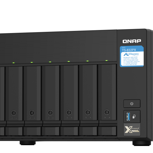 QNAP NAS TS-832PX-4G QNAP TS-832PX-4G – NAS z 10GbE SFP+ in 2,5GbE