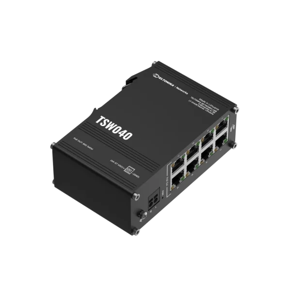Teltonika TSW040 – 8-portno industrijsko PoE+ stikalo 240 W – dodatna slika 1 Teltonika TSW040 – 8-portno industrijsko PoE+ stikalo 240 W – dodatna slika 1