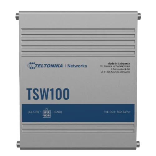 Teltonika TSW100 – 5-portno industrijsko gigabitno PoE+ stikalo