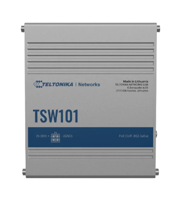 Teltonika automotive POE+ switch TSW101 Teltonika TSW101 – 5-portno avtomobilsko gigabitno PoE+ stikalo