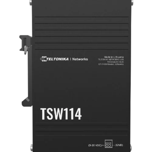 Teltonika Gigabit Din rail Switch TSW114 Teltonika TSW114 – 5-portno gigabitno stikalo za DIN letev