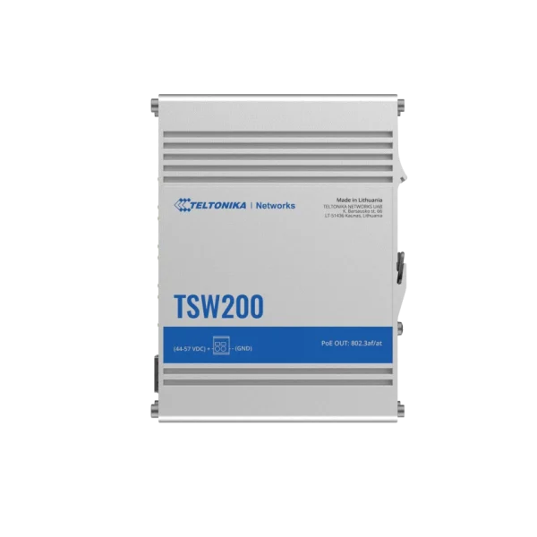 Teltonika TSW200 – industrijsko gigabitno PoE+ stikalo z 2× SFP – dodatna slika 1 Teltonika TSW200 – industrijsko gigabitno PoE+ stikalo z 2× SFP – dodatna slika 1