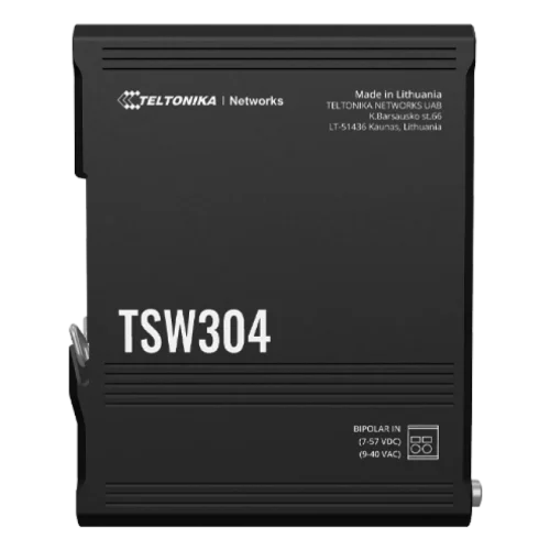 Teltonika TSW304 – kompaktno industrijsko stikalo za DIN letev