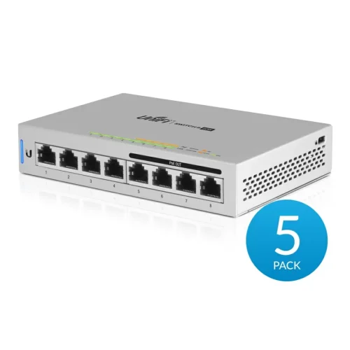Ubiquiti Switch 8 PoE 60W 5-pack – 8-portno Layer 2 PoE stikalo