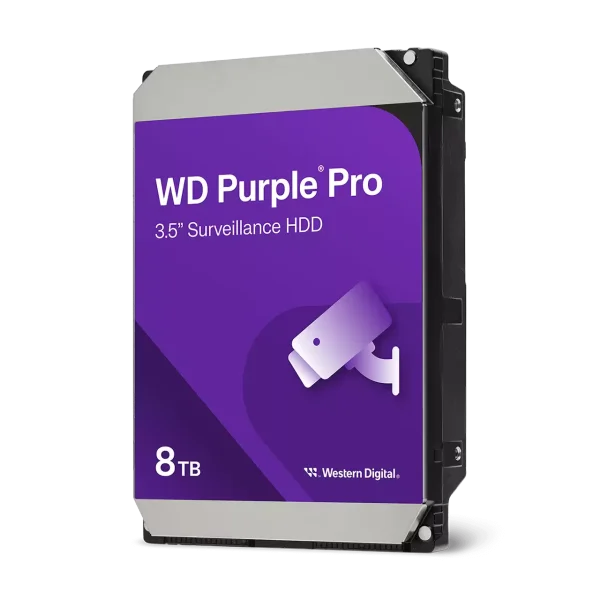 WD Purple Pro Smart Video Hard Drive - 8TB WD Purple Pro WD8002PURP – 8 TB disk za napredni AI videonadzor