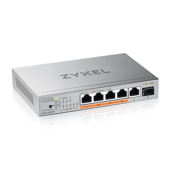 Zyxel XMG-105HP – 5-portno 2,5GbE PoE++ stikalo s SFP+ – dodatna slika 3 Zyxel XMG-105HP – 5-portno 2,5GbE PoE++ stikalo s SFP+ – dodatna slika 3