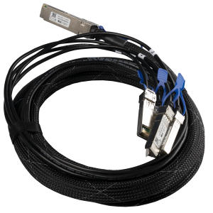MikroTik XQ+BC0003-XS+ – QSFP28 na 4× SFP28 razdelilni kabel