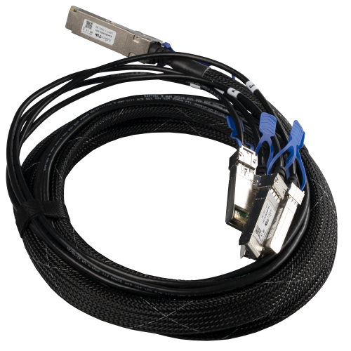 MikroTik XQ+BC0003-XS+ – QSFP28 na 4× SFP28 razdelilni kabel