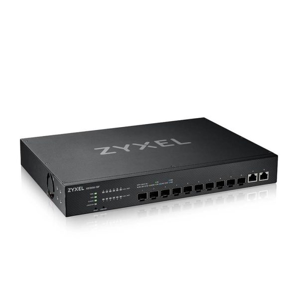 Zyxel XS1930-12F 10-PORT 10G Smart Managed Fiber Switch 2 Multi-Gigabit Ports Zyxel XS1930-12F – 10G optično stikalo z 10× SFP+ in 2× Multi-Gig RJ45