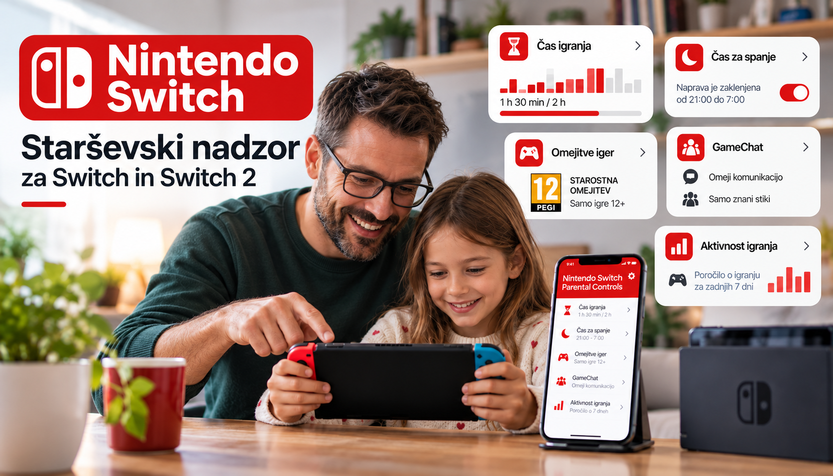 Nintendo Switch Parental Controls – starševski nadzor za Nintendo Switch in Switch 2