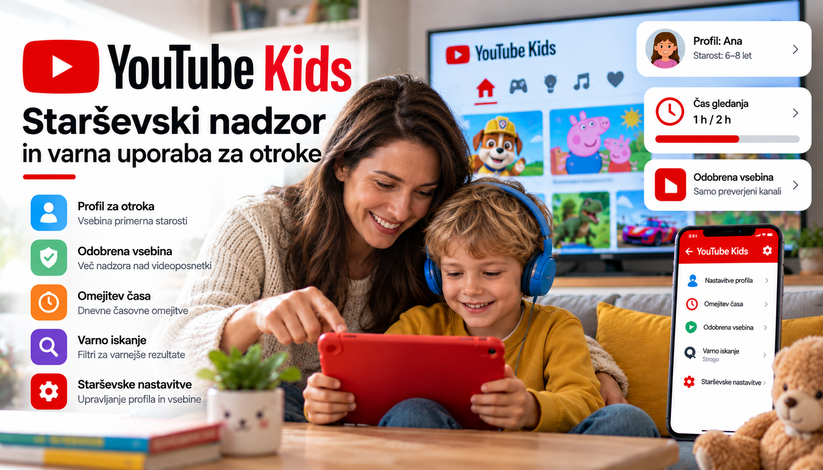 YouTube Kids – starševski nadzor in varna uporaba YouTuba za otroke