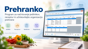 Prehranko – slovenski program za načrtovanje jedilnikov, upravljanje receptur in izračun sestavin. Prikaz programske opreme RED ZION d.o.o.